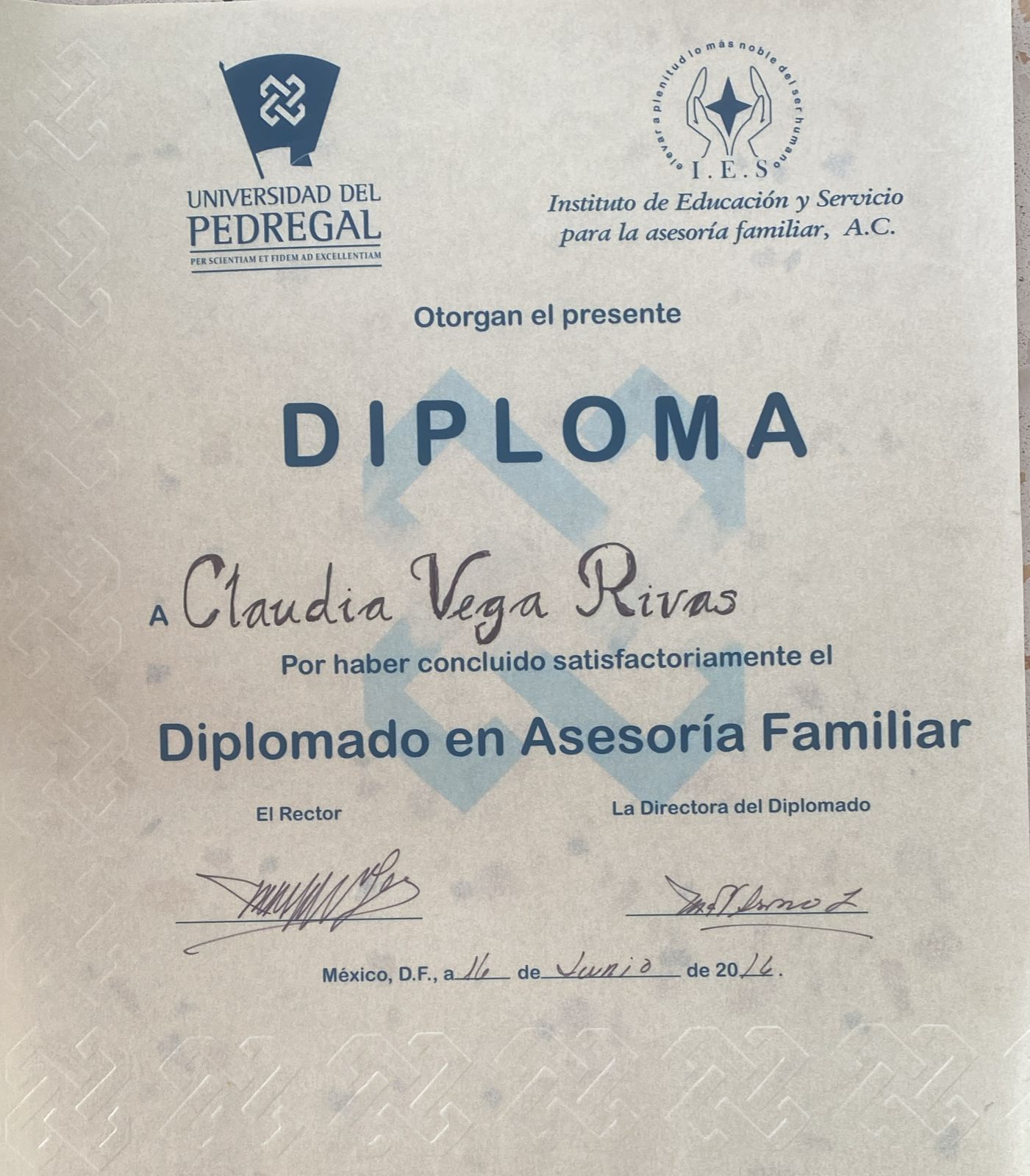 Diplomado en Asesoría Familiar